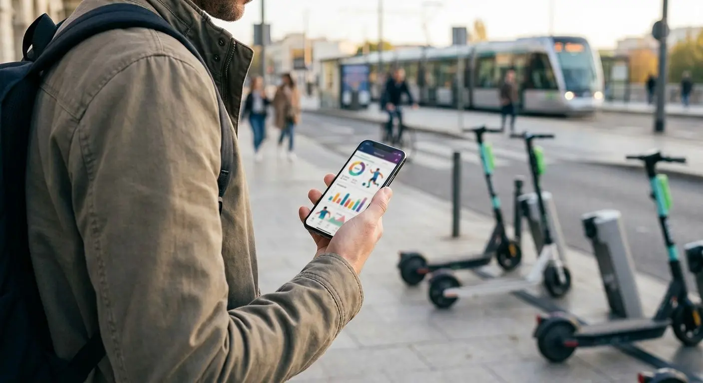 Uso dell’app Android su smartphone in mobilità