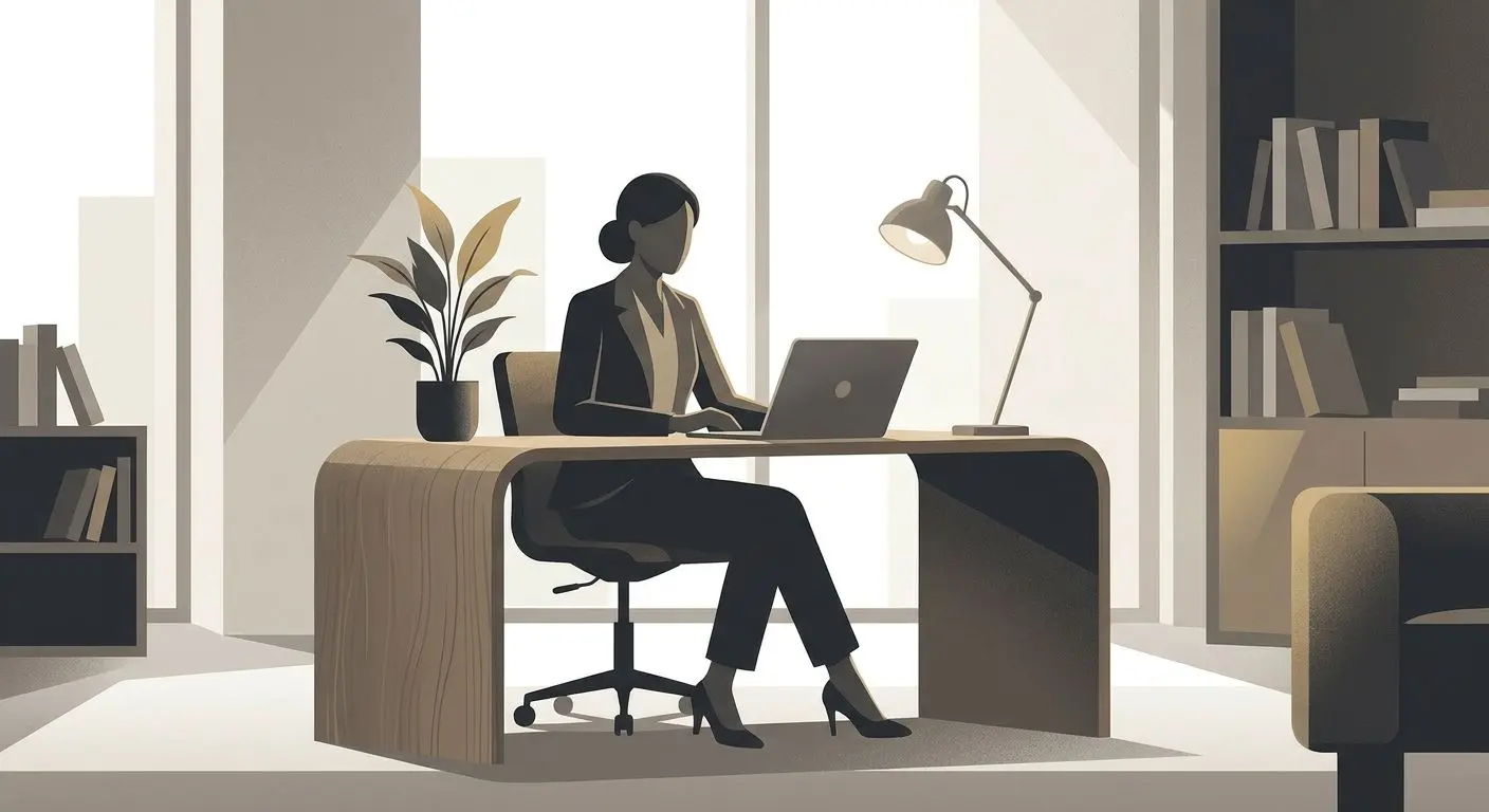Illustrazione generica di autore digitale al lavoro