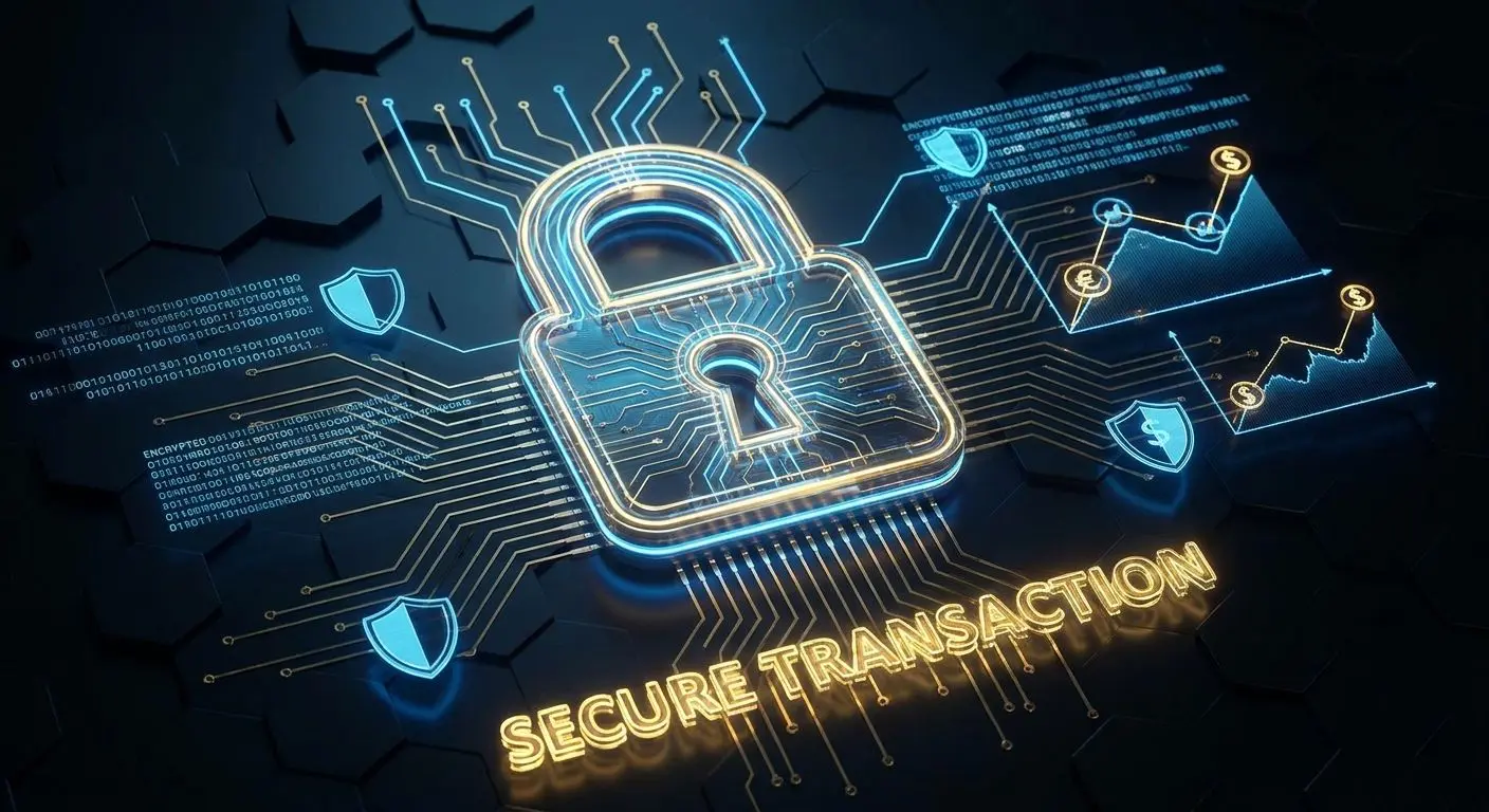 Lucchetto e simboli di sicurezza per pagamenti online