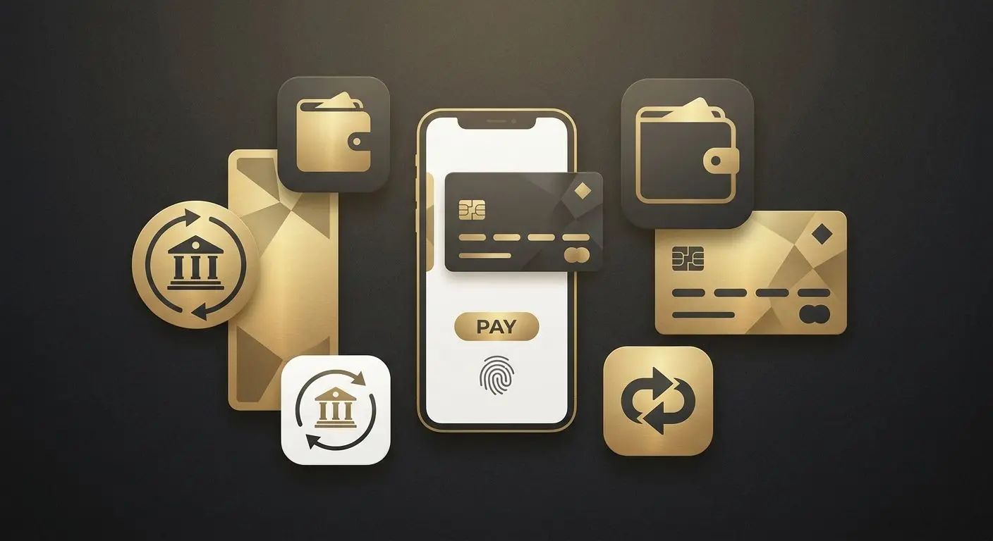 Panoramica metodi di pagamento con carta, wallet e smartphone