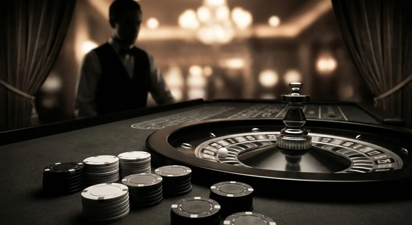 Ruota della roulette in movimento con fiches su tavolo live online