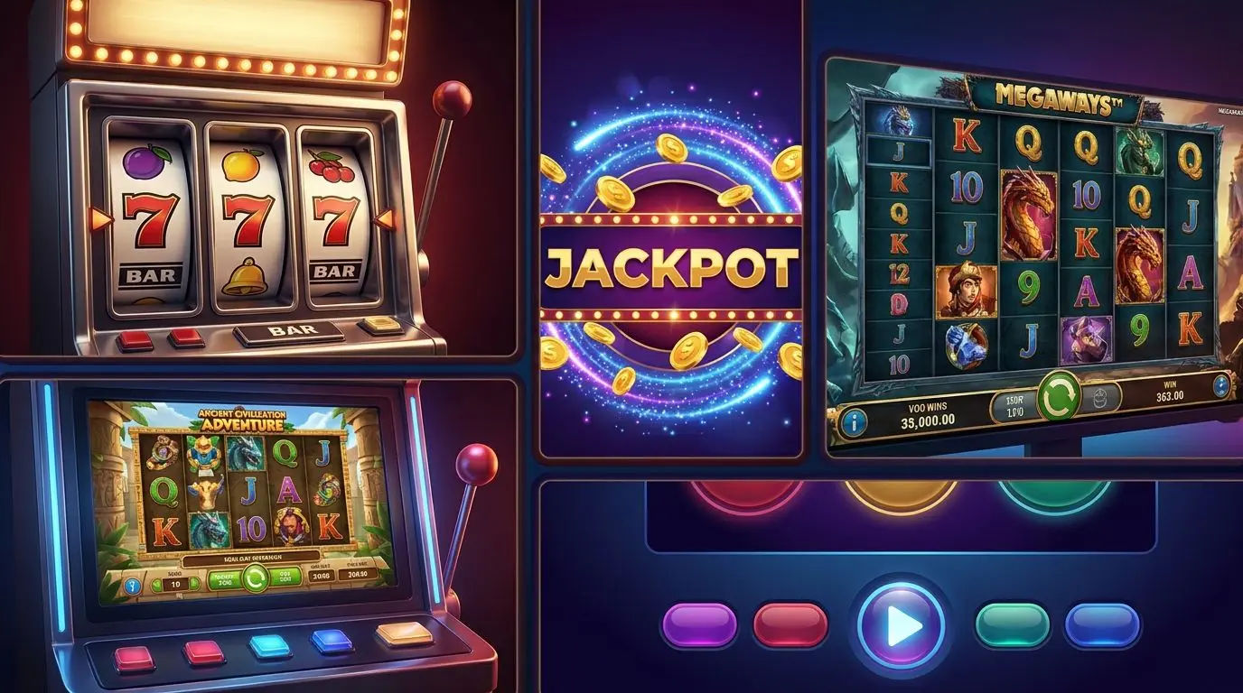 Illustrazione con diverse tipologie di slot online