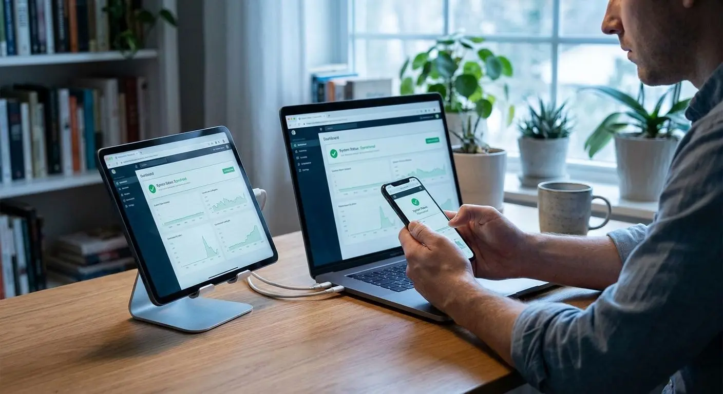 Controllo dello stato del sito da più dispositivi