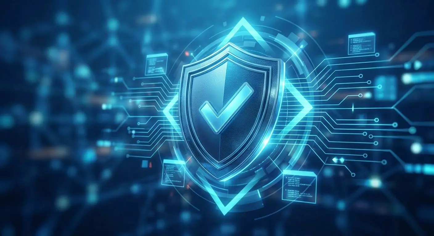 Scudo con spunta per sicurezza e controllo account
